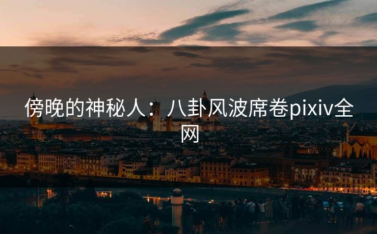 傍晚的神秘人：八卦风波席卷pixiv全网
